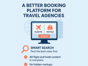 Tripovo travel booking platform for agencies infographic
